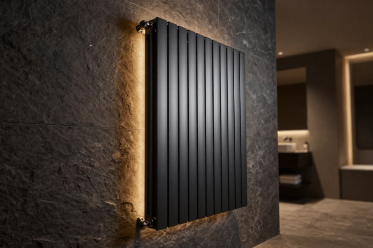 Radiateur contemporain illustrant le service de chauffage